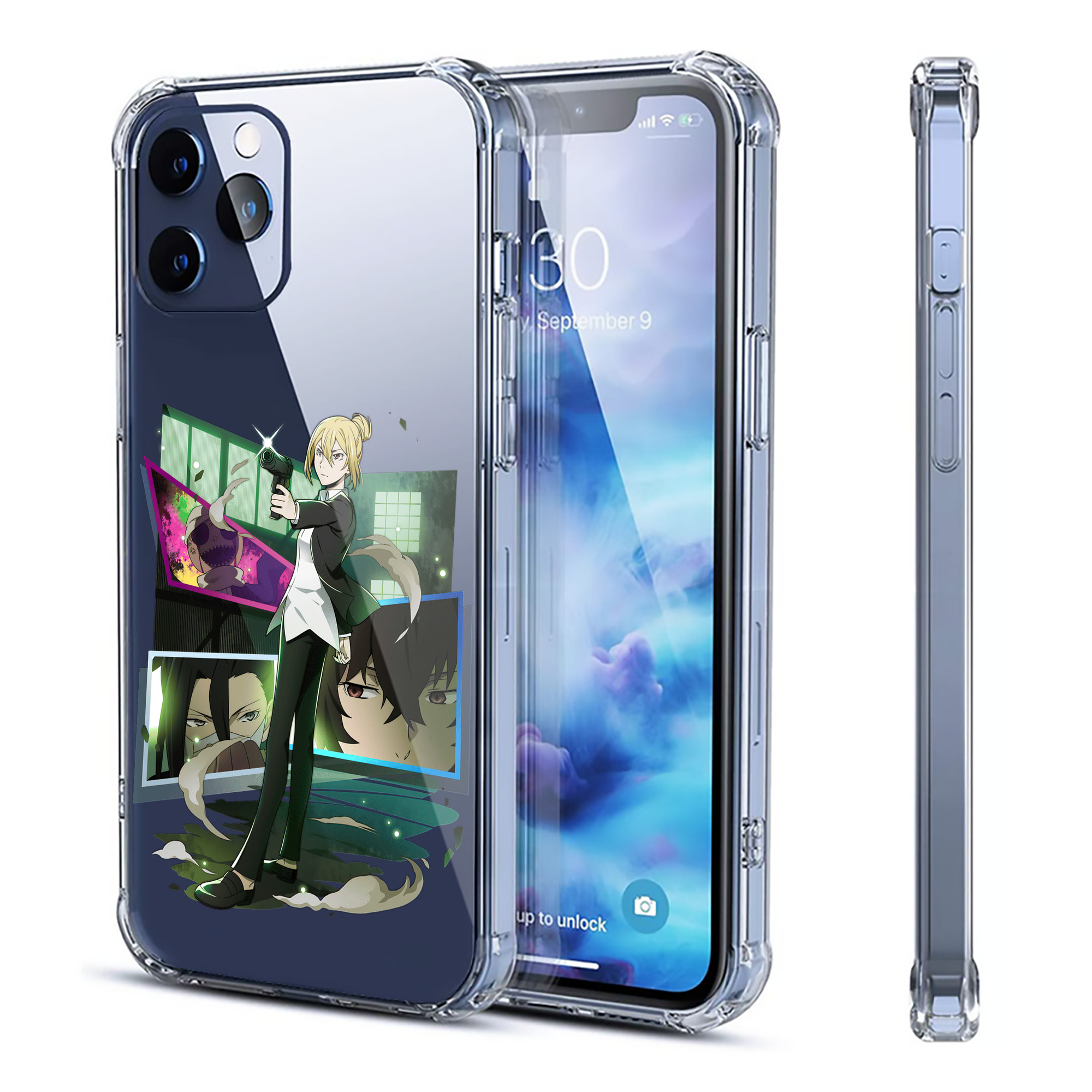 （画像用） 文豪ストレイドッグス Bungo Stray Dogs 【iPhone 12シリーズ対応】透明スマホケース（クリアソフトケース）